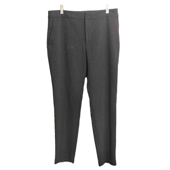 ZARA Microprint Black Skinny Pants Sz 6 - Picture 2 of 9